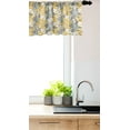 thumbnail image 3 of Ambesonne Mustard Valance Pack of 2, Abstract Flowers Splashes, 54"X12", Multicolor, 3 of 4