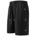 thumbnail image 3 of Bermuda Shorts for Men Summer Casual Elastic Waist Wide Straight Leg Relaxed Fit Waterproof Shorts with Pockets, 3 of 5