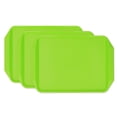thumbnail image 2 of Food Tray, Light Weight Plastic Tray Stackable Thickened Binaural 3PCS  For Buffet Restaurant For Hotels Green, 2 of 8