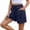 Dark Blue, variant on Shorts for Women Solid Color Drawstring Waist Loose Casual Shorts Cotton Linen Blend Bottoms with Pockets Summer Loungewear