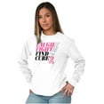 thumbnail image 4 of Laugh Fight Find Cure BCA Awareness Women's Long Sleeve T Shirt Brisco Brands X, 4 of 6