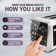 Inspirex 4-Slice Touchscreen Toaster, White