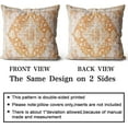 thumbnail image 2 of Yellow Boho Throw Pillow Covers Set of 2 Monaco Rug Persian Carpet Double Sided Pattern Cotton Soft Pillow Case Cushion Cover Pillowcase for Garden Couch Sofa Bed Decorative 16x16 inch, 2 of 6