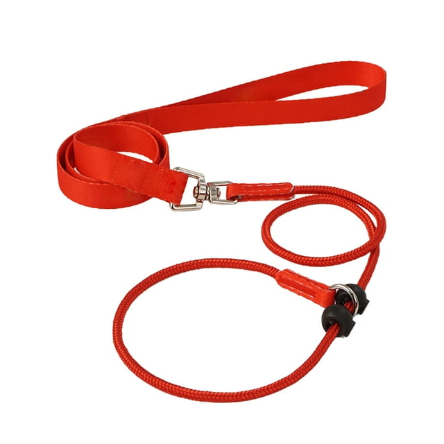 BeesClover Dog Collar Leash, Pets Slip Rope Dogs Training Leash, Strong Heavy Duty Nylon Rope Adjustable Swivel Loop Collar, Training Leashes for Medium Large Dogs