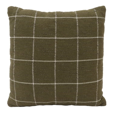 Mainstays Olive Window Pane Decorative Throw Pillow 18x18