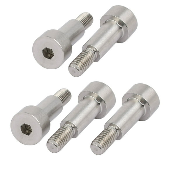 Unique Bargains 5pcs Hex Socket Shoulder Bolt 8mm Shoulder Dia 16mm Shoulder Length M6 Thread