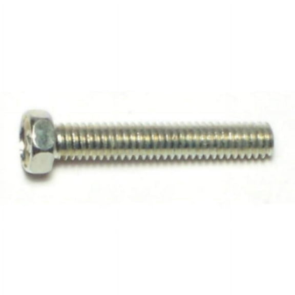 #8-32 x 1" Zinc Slotted Indented Hex Head Machine Screws MSIHS-086 (20 pcs.)