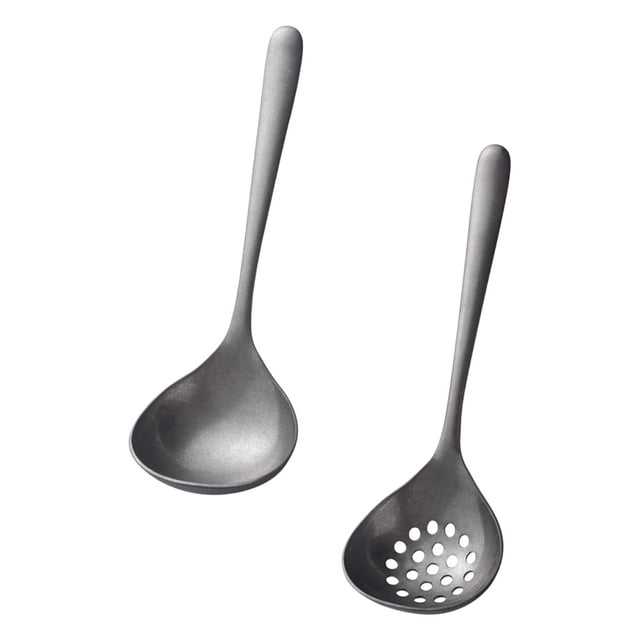 IFANLANDOR 1 Set Stainless Steel Ladle Grey Hot Pot Strainer Spoon for Kitchen Use