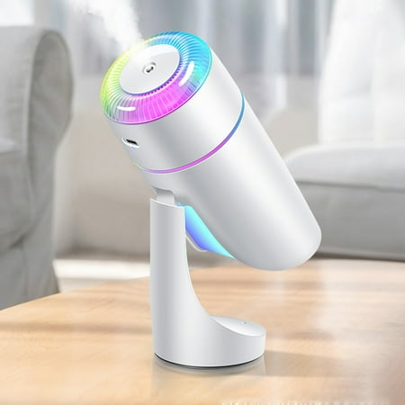 

Tureclos USB Humidifier Adjustable Desk Bedside Air Diffuser Tabletop Kids Bedroom Nursery Mist Freshener Personal Care Accessories White