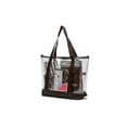 thumbnail image 2 of Expersion Clear American Flag Tote Bag, Stadium-Approved, Unisex Transparent Handbag (Red-Pink), 2 of 5