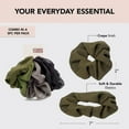 thumbnail image 2 of Kitsch Scrunchies, Hair Scrunchies, Adult, Scrunchie Hair Tie, Green, 5 Pack, 2 of 6