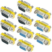 9 Pin RS-232 DB9 Male to Male Female to Female Serial Cable Gender Changer Coupler Adapter (10 Pack, DB9