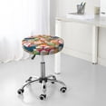 thumbnail image 7 of Naloa Retro Summer Stamp Round Bar Stool Cushion Cover 12-14 inch, Fits Kitchen, Office, Restaurant Chairs - 14 inch, 7 of 7