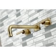 thumbnail image 3 of Kingston Brass KS6023CML Manhattan Two-Handle Wall Mount Roman Tub Faucet, Antique Brass, 3 of 7