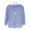 thumbnail image 3 of Blusa y camisa de manga larga con cuello vuelto para hombre, blusa informal de moda con botones y retazos, blusa de manga larga con cuello vuelto, blusa de poliéster para hombre, 3 of 5