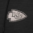 thumbnail image 2 of Men's Antigua Heather Black Kansas City Chiefs Spikes Raglan Quarter-Zip Hoodie, 2 of 2