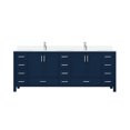 thumbnail image 3 of Jacques 84 in. W Navy Blue Double Bath Vanity, Cultured Marble Top, and Faucet Set, 3 of 8