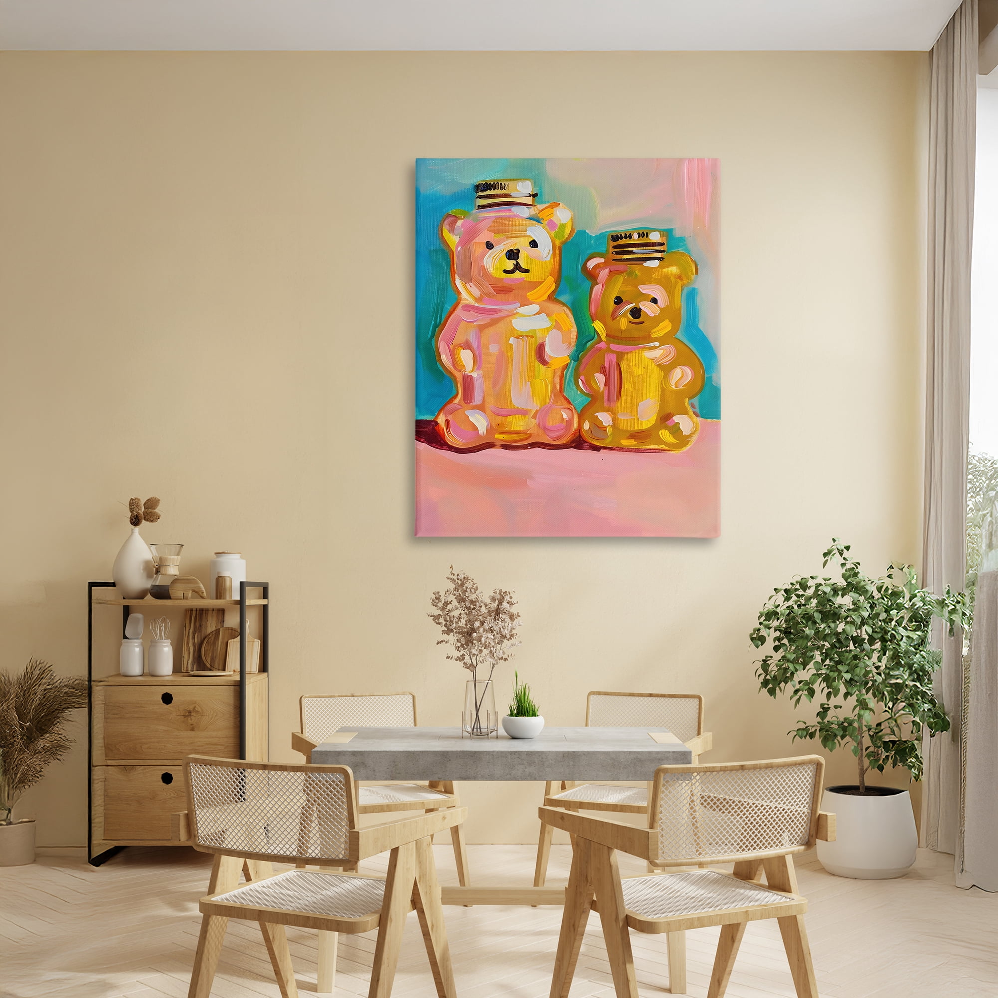 Stupell Industries Joyful Honey Bears Duo Canvas Wall Art, design by The Prints Vibe