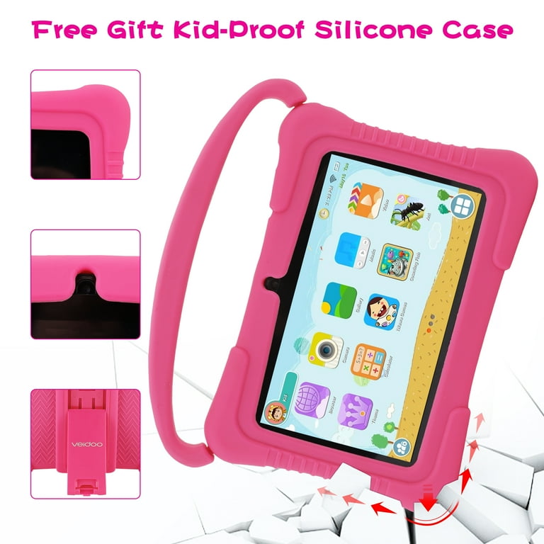 Veidoo 7'' Kids Tablet, 32GB, Android, IWAWA App, Silicone
