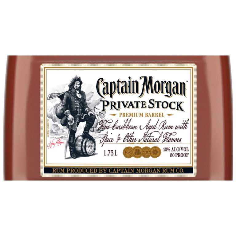 Captain Morgan Private Stock Spiced Rum, 1.75 L Bottle, 40.0% ABV