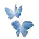 thumbnail image 3 of 2 mariposas artificiales decorativas para fiestas, mariposas gigantes versátiles. Azul, 3 of 9