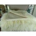 thumbnail image 4 of Plutus Mongolian Fur Handmade Throw/Blanket-Color:Ivory,Size:90"W x 90"L, 4 of 4