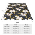 thumbnail image 3 of Bixox Fleece Blanket Lilies Flowers Pattern Super Soft Double-Sided Microfiber Flannel Blanket for Sofa, Bed, Couch, Suitable for All Seasons - 60"x50", 3 of 5