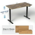 thumbnail image 6 of VIVO Electric 55” x 28” Stand Up Desk, Reclaimed Wood Table Top, Black Frame, 6 of 8