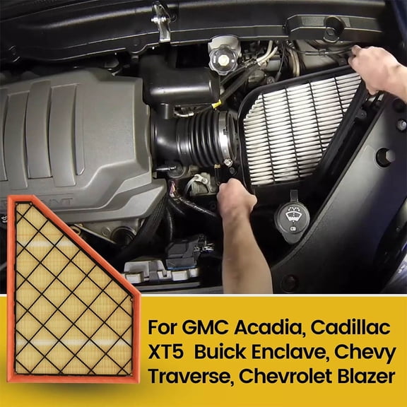 A3212C Air Filter for GMC Acadia 17-22 Buick Enclave 18-22 Cadillac XT5 17-22