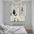thumbnail image 5 of Japanese Cute Cat Kitchen Curtains Small Short 39 Inch Length, Harmony Cartoon Kitty Butterfly Grommet Top Bedroom Living Room Curtains, Light Filtering Cafe Curtain Drapes 2 Panels Set 55''x39'', 5 of 9