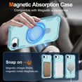 thumbnail image 4 of Funda para iPhone 16e de Casehas, 6.1 pulgadas, magnética, con soporte invisible, color verde, 4 of 7