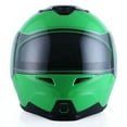 thumbnail image 6 of 1Storm Motorcycle Street Bike Modular/Flip up Dual Visor/Sun Shield Full Face Helmet HG339 Glossy Green, 6 of 7
