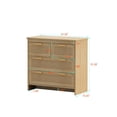 thumbnail image 3 of Gzxs Natural Wood Chest of Drawers, Farmhouse Style Storage Dresser with 4 Rattan Drawers, 31.5"L x 15.75"W x 31.5"H, 3 of 8