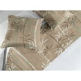 thumbnail image 2 of Bamboo Branches Bed Runner Set, Simple Forest Leafy Silhouettes in Neutral Colors Boho Print, Decorative Bedding Scarf & 2 Pillow Shams for Hotels Homes, Queen, Sea Green Dark Mustard, by Ambesonne, 2 of 3