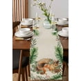 thumbnail image 2 of Table Runners 108 Inches Long Dress Scarves, Christmas Squirrel Farmhouse Coffee/Dining/Kitchen Table Runner for Living Room, Winter Xmas Pine Cones Plants 13x108 Inch, 2 of 7
