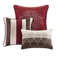 thumbnail image 3 of Madison Park 7-Piece Polyester Jacquard Comforter Set with Embroidery in Red, 3 of 5