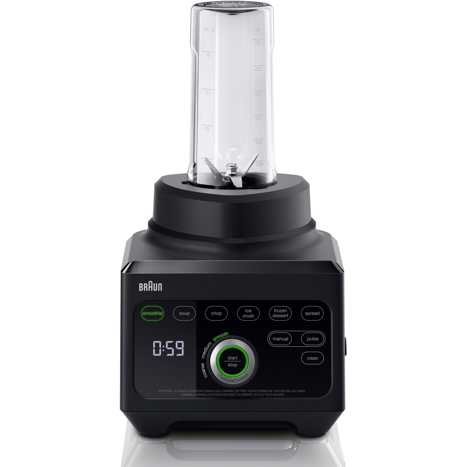 Braun TriForce Pro 1600 Watt Power Blender with Smoothie 2Go Bottle, New
