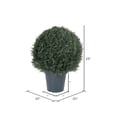 thumbnail image 2 of Vickerman 20" Artificial UV Resistant Pond Cypress Topiary in Two Tone Green Pot., 2 of 3