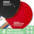 thumbnail image 6 of GoSports 6 Ft x 3 Ft Mid-Size Table Tennis Game Set - Indoor/Outdoor Portable Table Tennis Game, Includes 2 Paddles and 4 Balls, 6 of 7