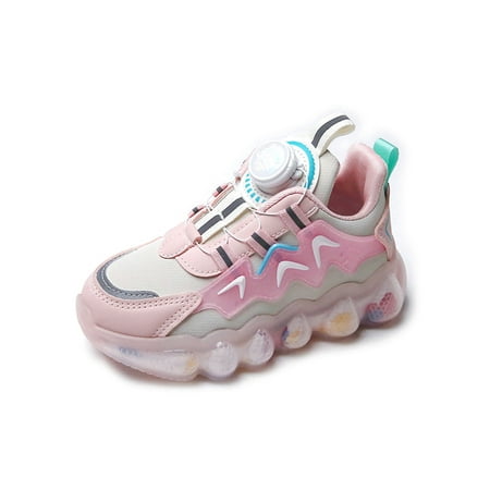 

Fangasis Unisex Running Shoe Sport Sneakers Air Cushion Athletic Shoes Children Fashion Sneaker Gym Non-slip Breathable Flats Pink 11C