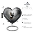 thumbnail image 2 of Crow Design Small Urn for Brother & Sister, Large Urns for Ash, Keepsake Urn for Family, Cremation & Funeral Urns, Ashes Holder for Human Remains, 10 & 3 " Mini Set of 5, 2 of 2