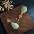 thumbnail image 4 of Minnieouse Amplias aplicaciones con pendientes de jade con forma de gota de agua de plata de ley con dije vintage, delicados y únicos Ropa, zapatos y accesorios Miscelánea, 4 of 6
