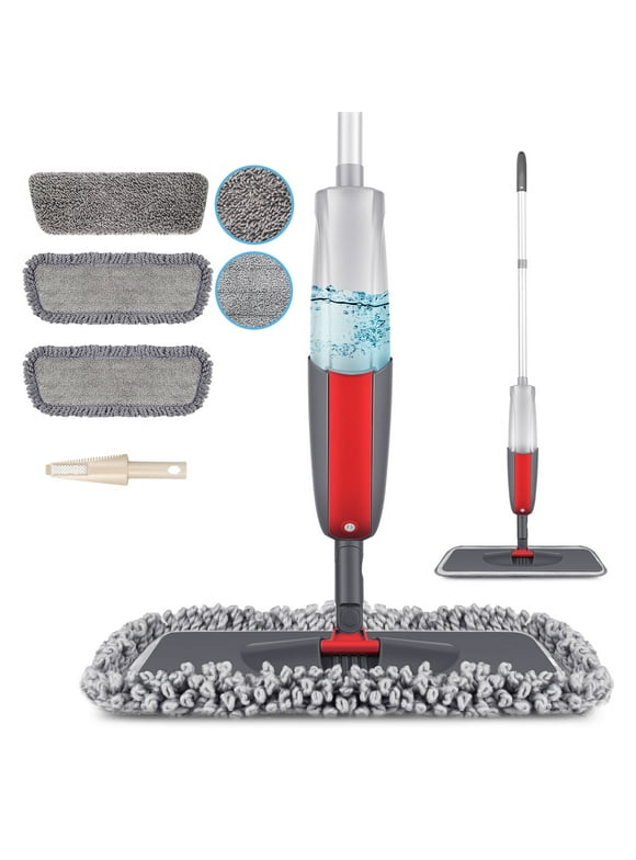 SUGARDAY Microfiber Spray Mops for Floor Cleaning Wet Dry Dust Hardwood Kitchen Floor Mop