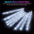 thumbnail image 3 of Meteor Shower Lights, 11.8in 8 Tubes 192 LEDs Meteor Lights, Icicle Snow Falling Christmas Lights, Rain Drop String Waterproof Cascading Lights Indoor Outdoor Xmas Tree Wedding Party Decor, 3 of 8