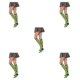thumbnail image 2 of Sonducket 1 par de calcetines a rayas hasta la rodilla de arcoíris, medias cómodas, medias de manguera para disfraz de fiesta, rayas verdes y amarillas Type2 NO2 Sonducket CBP288763, 2 of 5