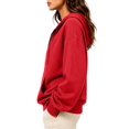 thumbnail image 3 of Women'S Hoodies Fall Fashion Outfits Workout Sweatshirts Y2k Winter Zip Up Jackets Oversized Tops Red XXL, 3 of 7