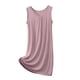 thumbnail image 2 of Camisón de poliéster para mujer, vestido informal holgado de verano, sin mangas, color liso, para casa, 2 of 5