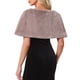 thumbnail image 3 of CHAL DE FALSO PELO ELEGANTE PARA MUJERES INSPIRE CHIC, ENVOLTORIO DE BODA Y FIESTA, STOLE SHRUG S COLOR MAUVE POLVO, 3 of 6