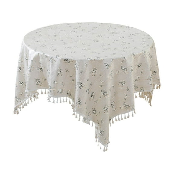 Qiweii French Small Fresh Floral Lace Tablecloth Waterproof Rectangle Round Table Linen INS Wind Villatic Home Dining Decor