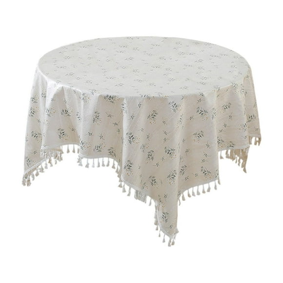 SDNall Tablecloths for Rectangle Tables, Small Round Table, Round Table Cover, French Small Fresh Floral Lace Rectangle Table Linen ins Wind Villatic Round Table Tablecloth Waterproof Tablecloth
